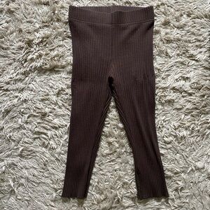James Street Co Ribbed Cropped Legging in Cocoa